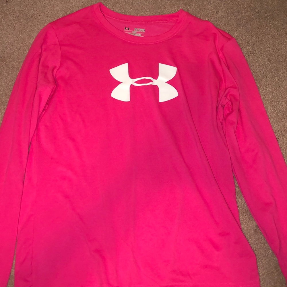 Long Sleeve Hot Pink Under Armour Shirt